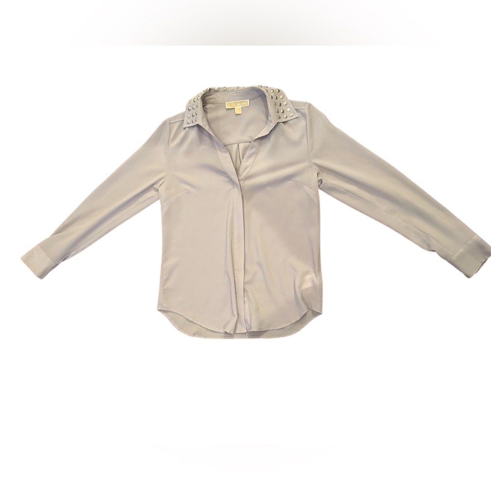 Michael Kors Lavender Studded Blouse - Picture 2 of 4